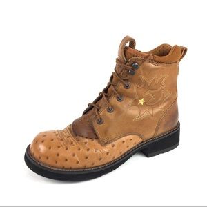 Ariat Womens Ostrich Print Kiltie Cowboy Boots 10